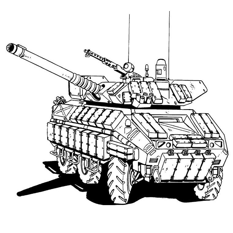 Coloring page: Tank (Transportation) #138055 - Free Printable Coloring Pages