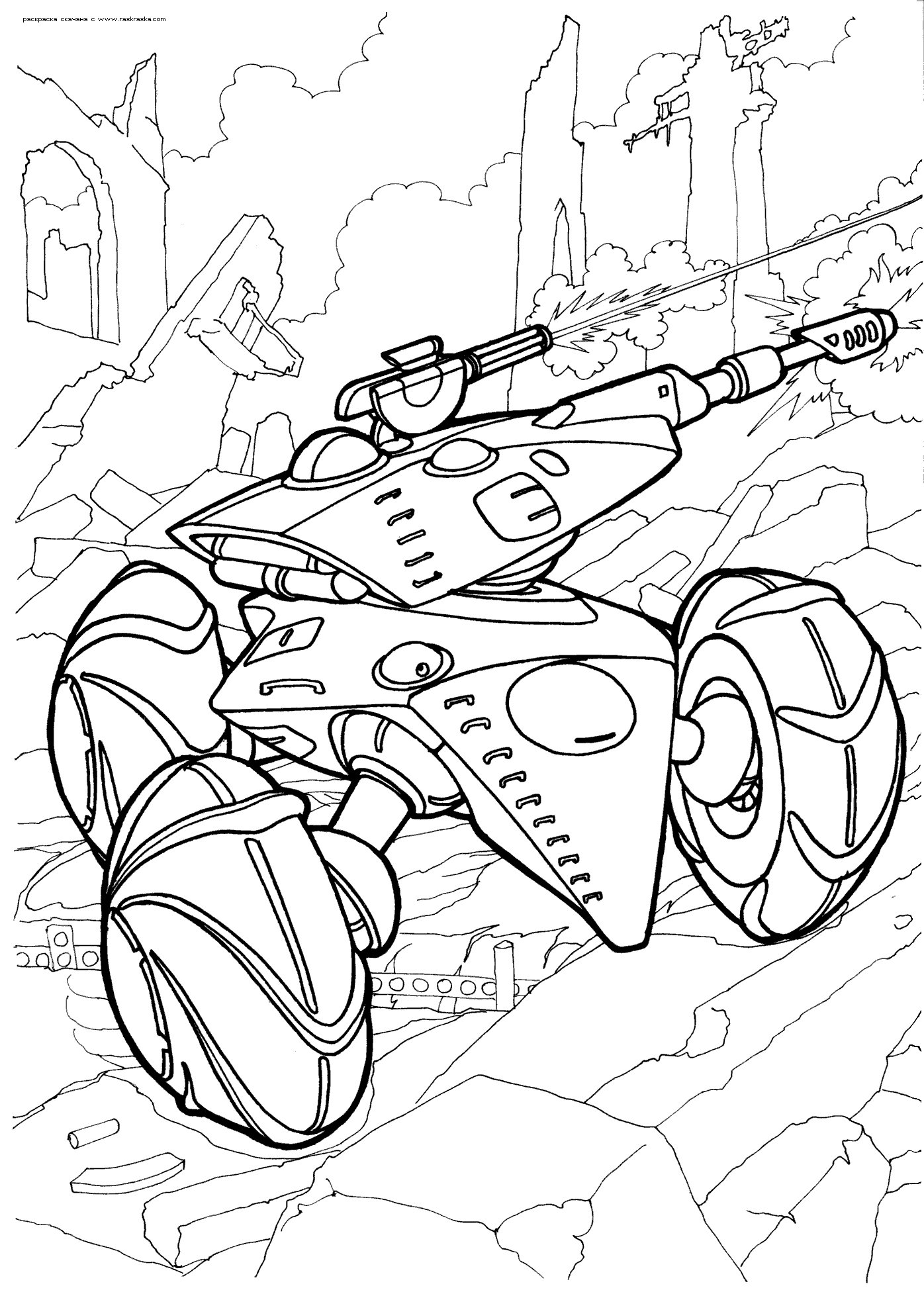 Coloring page: Tank (Transportation) #138070 - Free Printable Coloring Pages