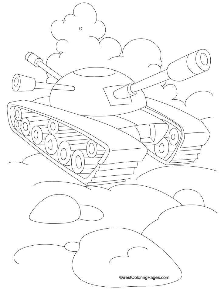 Coloring page: Tank (Transportation) #138093 - Free Printable Coloring Pages