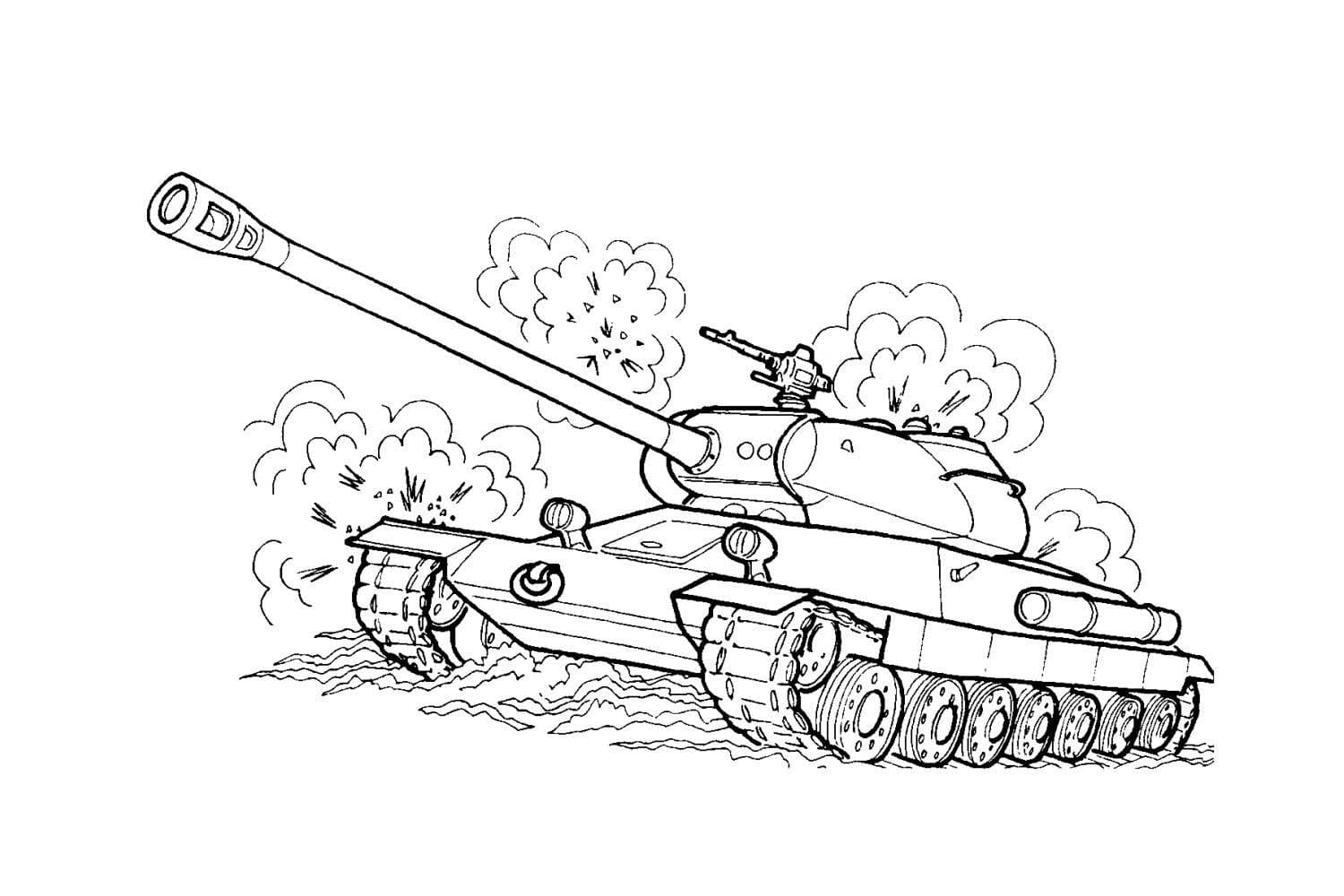 Free printable Tank coloring page #192658 from Transportation collection Free printable Tank coloring page #192658 from Transportation collection