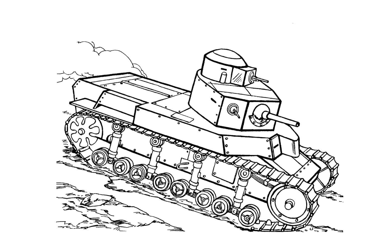 Free printable Tank coloring page #192672 from Transportation collection