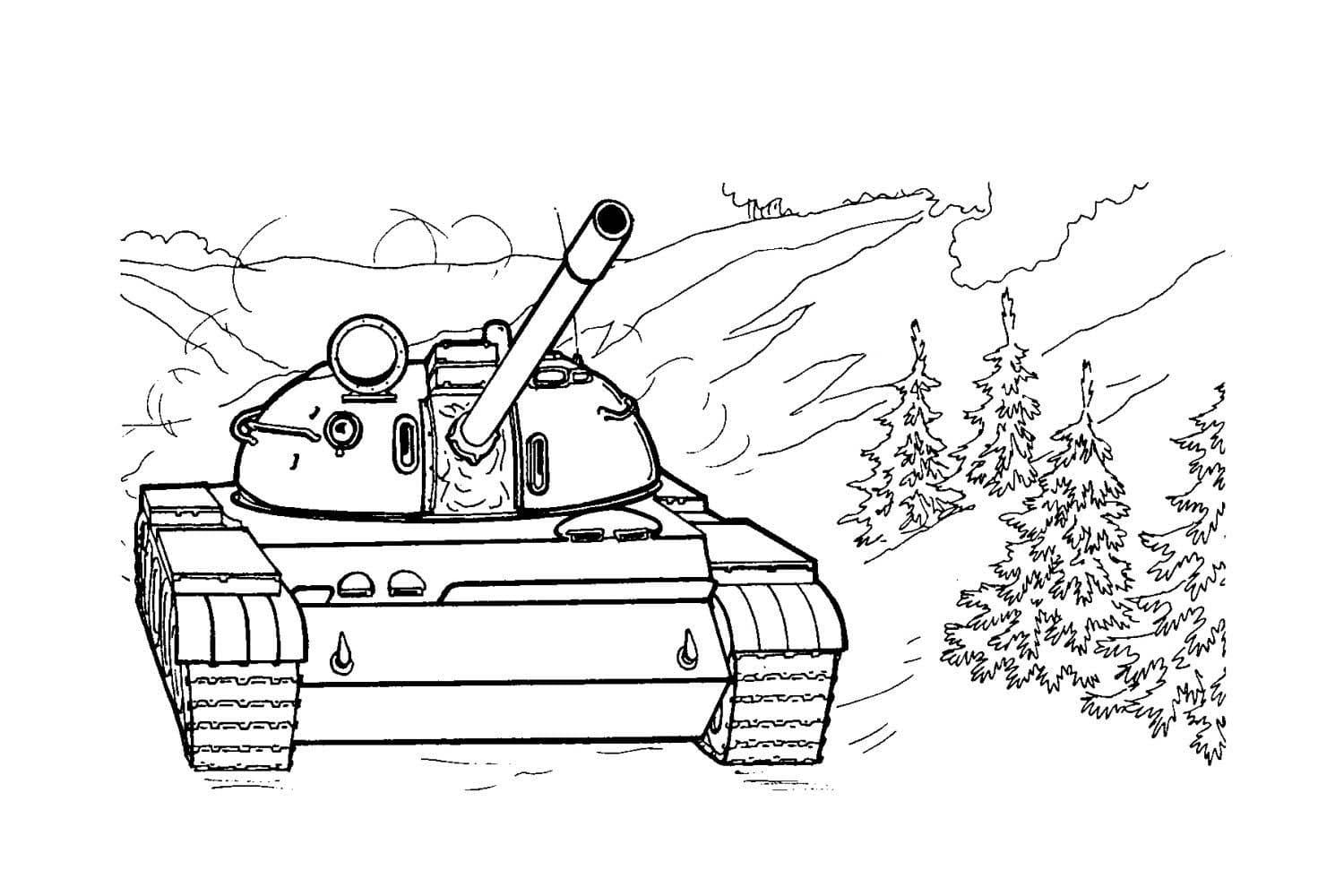Free printable Tank coloring page #192674 from Transportation collection Free printable Tank coloring page #192674 from Transportation collection