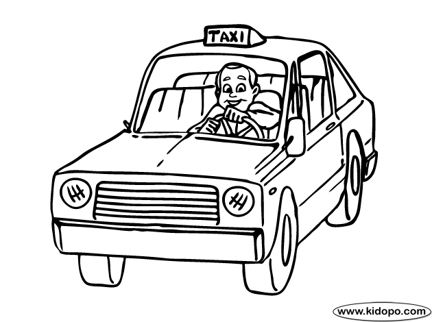 Coloring page: Taxi (Transportation) #137191 - Free Printable Coloring Pages