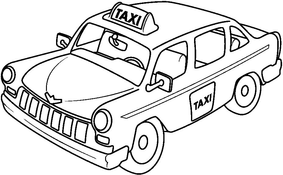 Coloring page: Taxi (Transportation) #137192 - Free Printable Coloring Pages