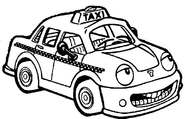 Coloring page: Taxi (Transportation) #137193 - Free Printable Coloring Pages