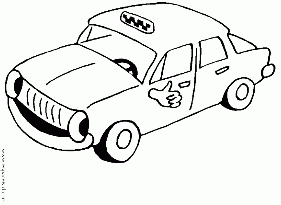 Coloring page: Taxi (Transportation) #137196 - Free Printable Coloring Pages