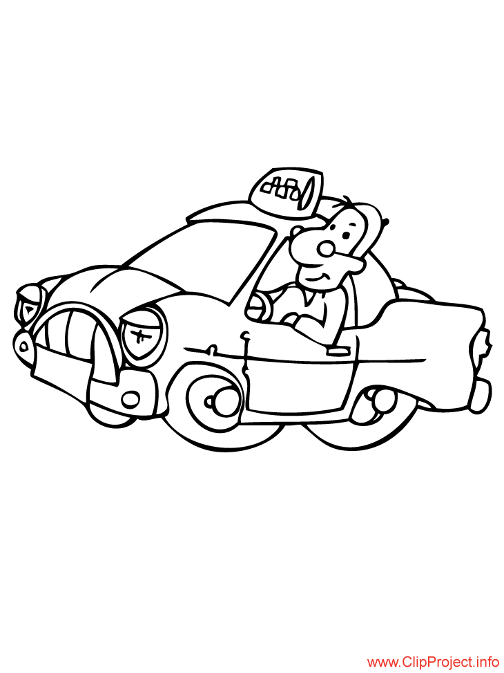 Coloring page: Taxi (Transportation) #137202 - Free Printable Coloring Pages
