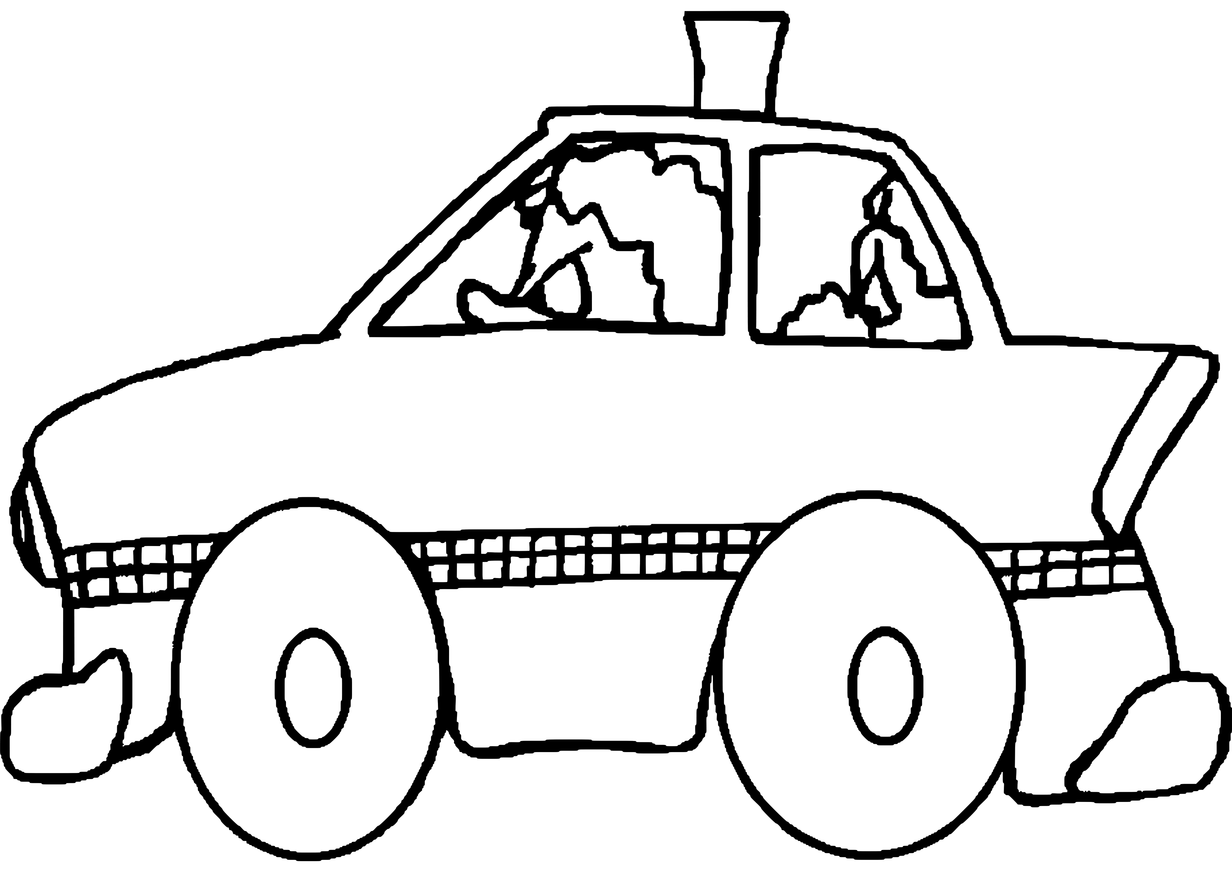 Coloring page: Taxi (Transportation) #137210 - Free Printable Coloring Pages