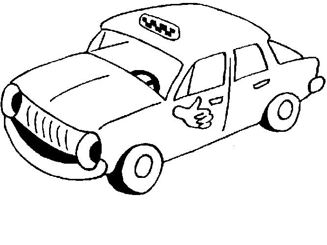 Coloring page: Taxi (Transportation) #137227 - Free Printable Coloring Pages