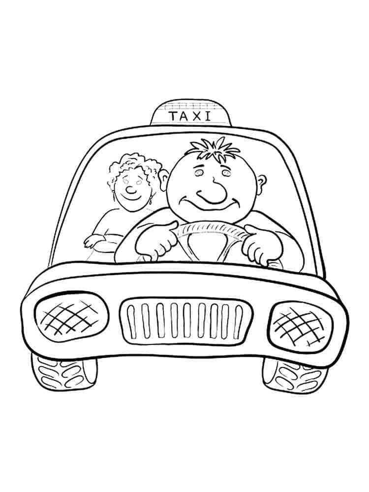 Free printable Taxi coloring page #204461 from Transportation collection