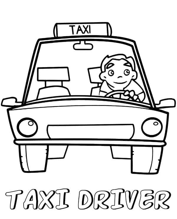 Free printable Taxi coloring page #204462 from Transportation collection