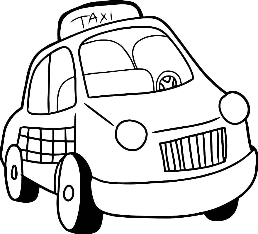 Free printable Taxi coloring page #204464 from Transportation collection Free printable Taxi coloring page #204464 from Transportation collection