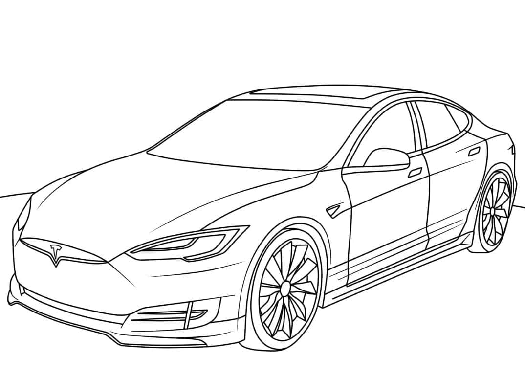 Free printable Tesla coloring page #207818 from Transportation collection
