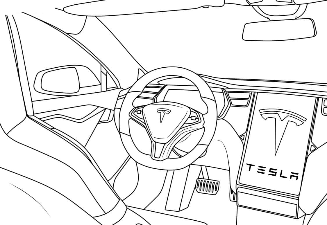 Free printable Tesla coloring page #207820 from Transportation collection