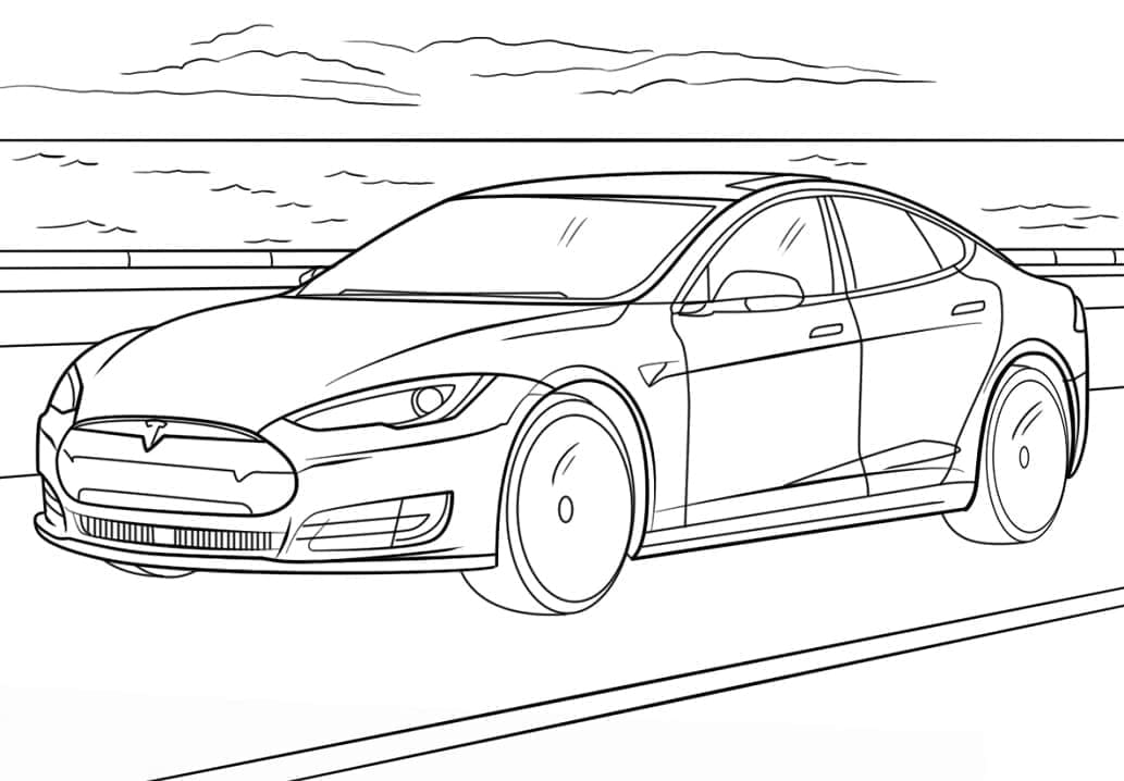 Free printable Tesla coloring page #207831 from Transportation collection Free printable Tesla coloring page #207831 from Transportation collection