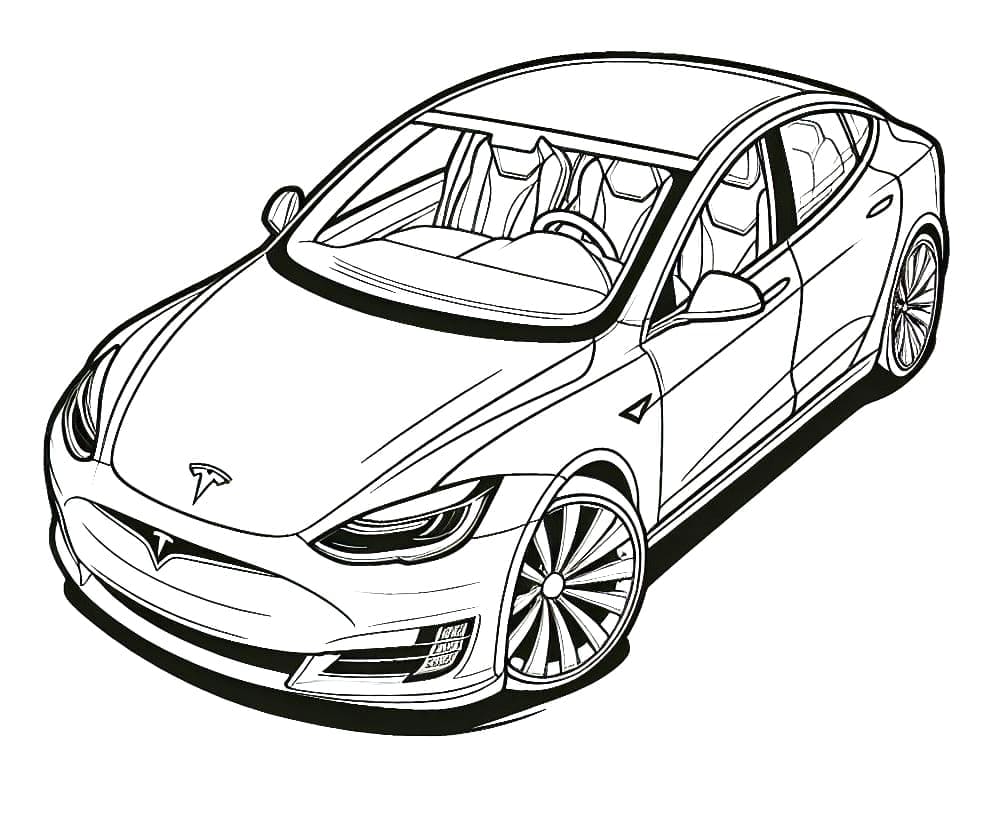 Free printable Tesla coloring page #207833 from Transportation collection