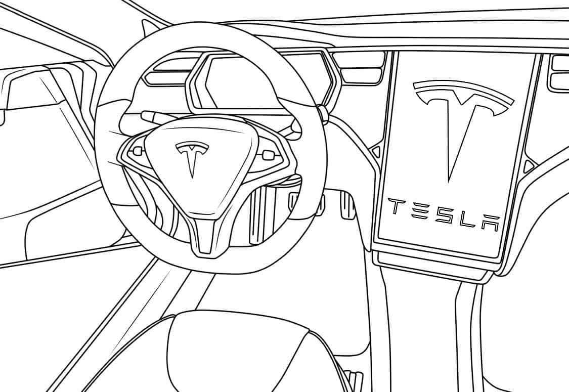 Free printable Tesla coloring page #207839 from Transportation collection