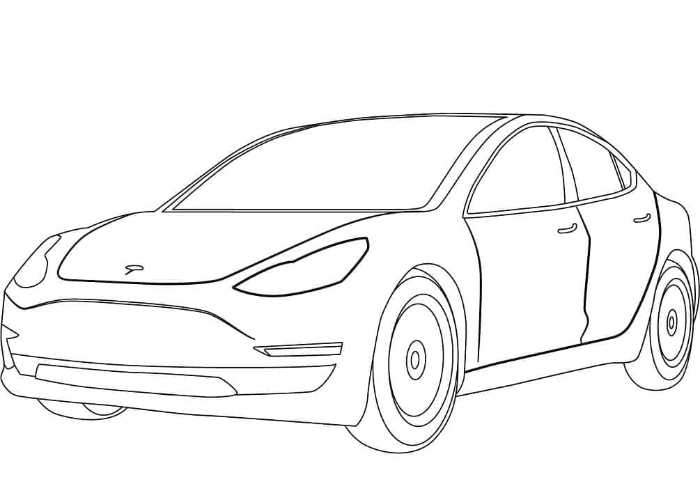 Free printable Tesla coloring page #207840 from Transportation collection