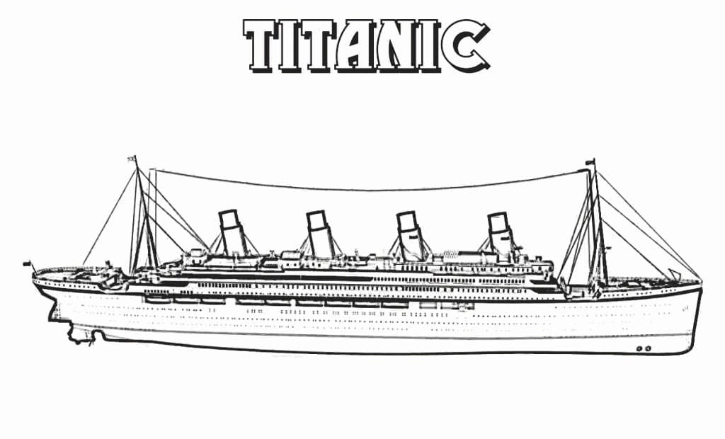 Free printable Titanic coloring page #201922 from Transportation collection
