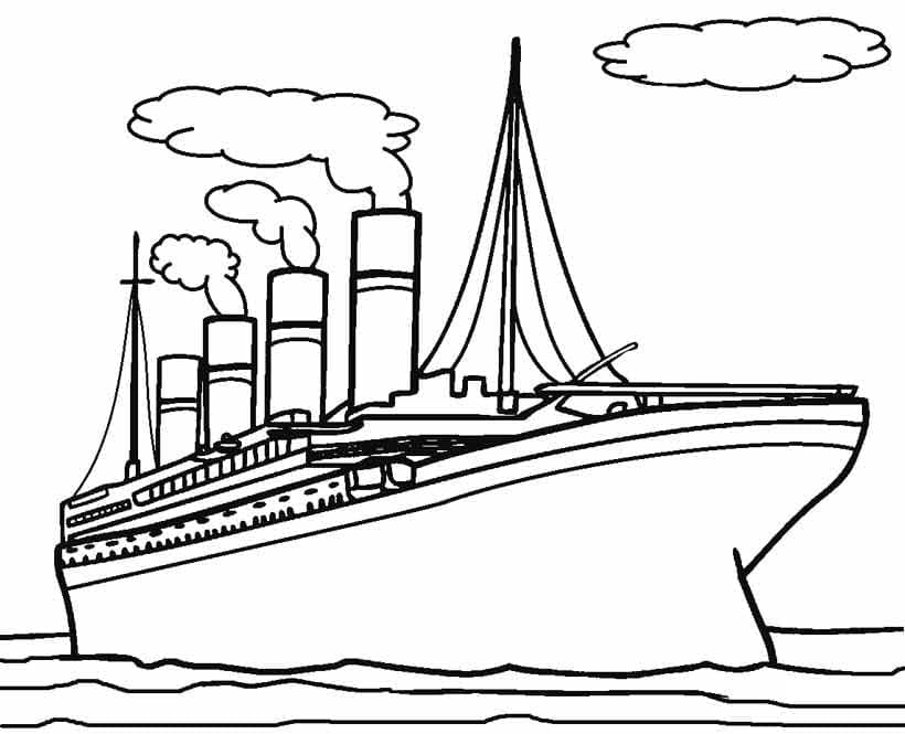 Free printable Titanic coloring page #201927 from Transportation collection