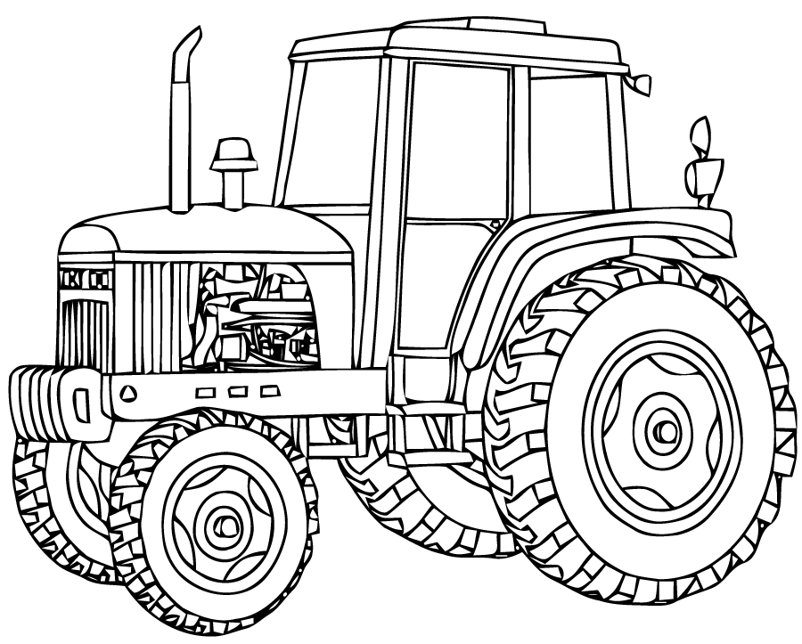 Drawing Tractor #141929 (Transportation) – Printable coloring pages