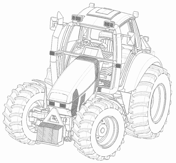 Coloring page: Tractor (Transportation) #141937 - Free Printable Coloring Pages