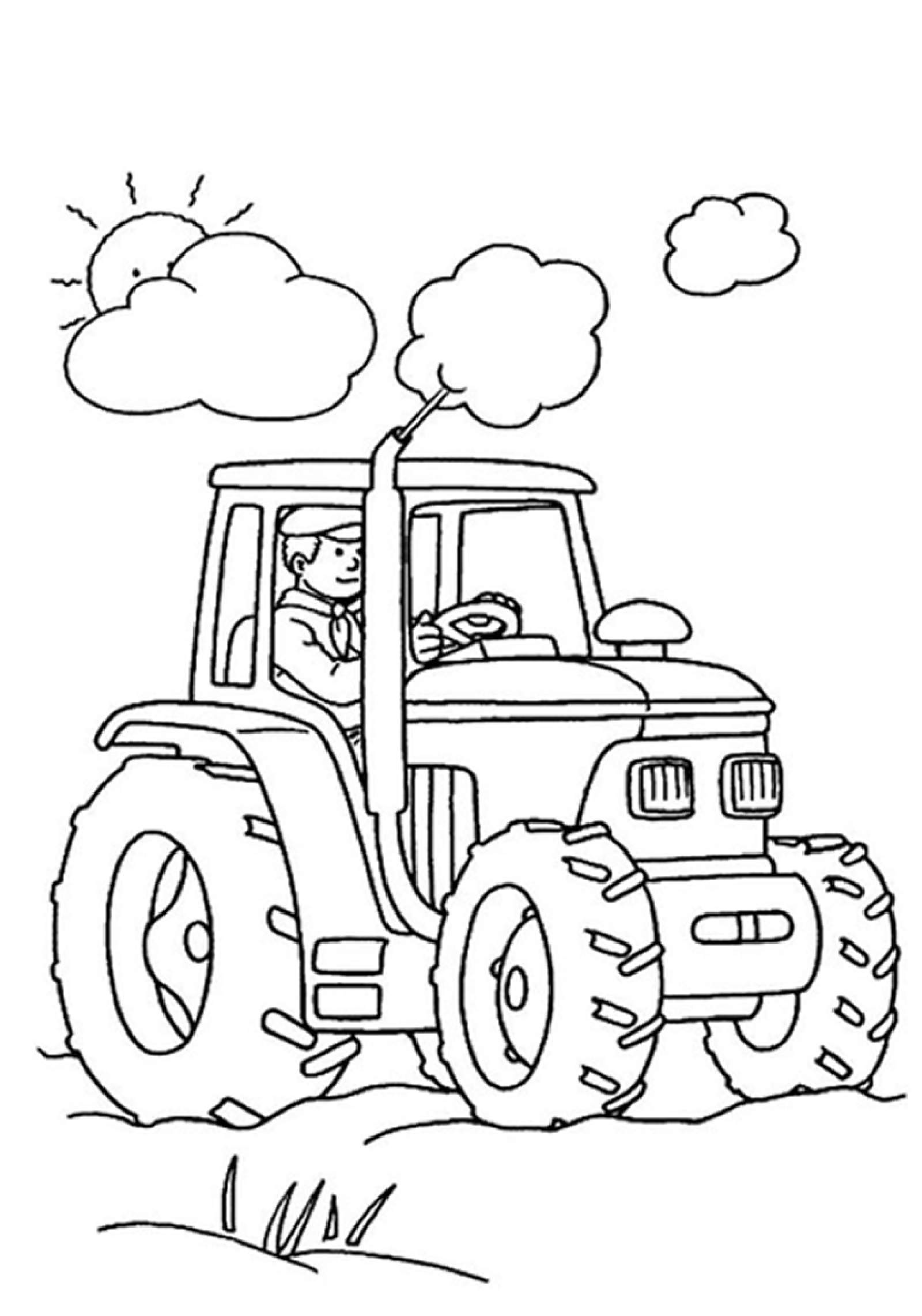 Coloring page: Tractor (Transportation) #141939 - Free Printable Coloring Pages