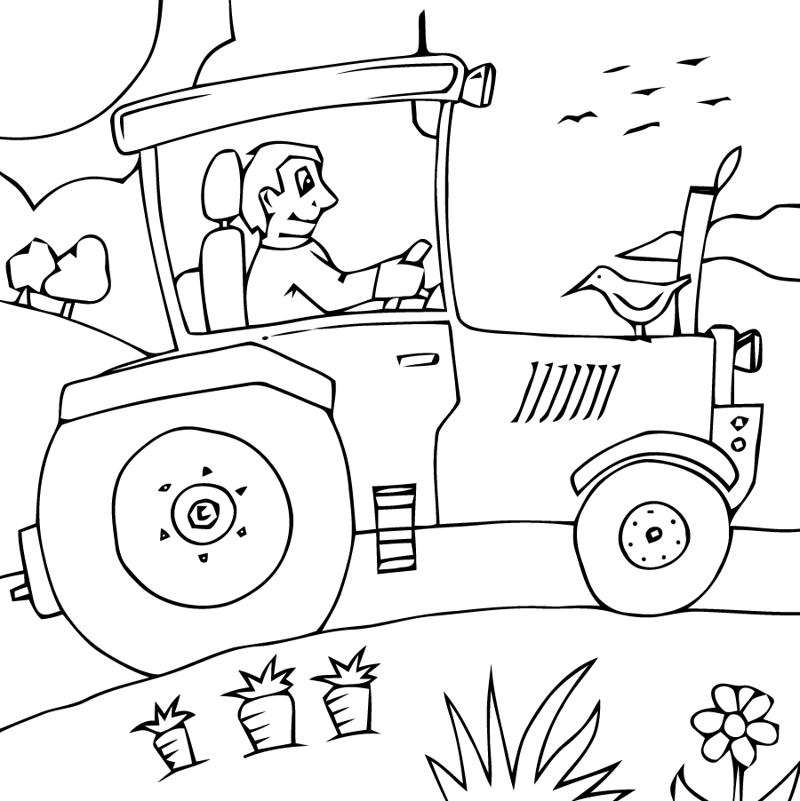 Coloring page: Tractor (Transportation) #141940 - Free Printable Coloring Pages