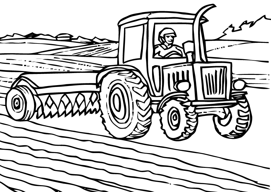 Coloring page: Tractor (Transportation) #141943 - Free Printable Coloring Pages