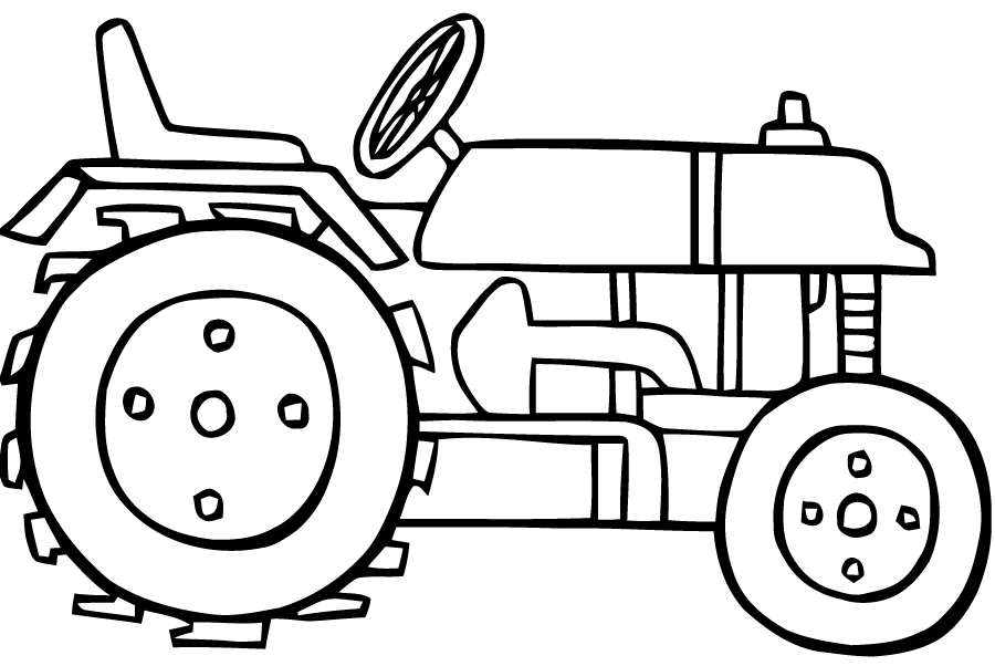 Tractor Coloring Page 1857275 Vector Art at Vecteezy