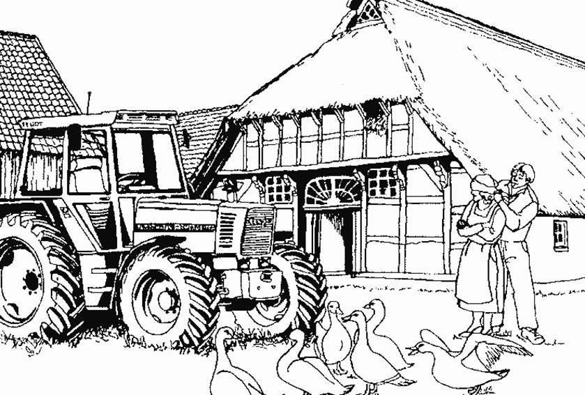 Drawing Tractor #141954 (Transportation) – Printable coloring pages