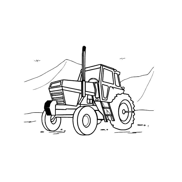 Coloring page: Tractor (Transportation) #141958 - Free Printable Coloring Pages