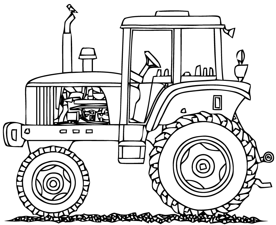 Coloring page: Tractor (Transportation) #141973 - Free Printable Coloring Pages