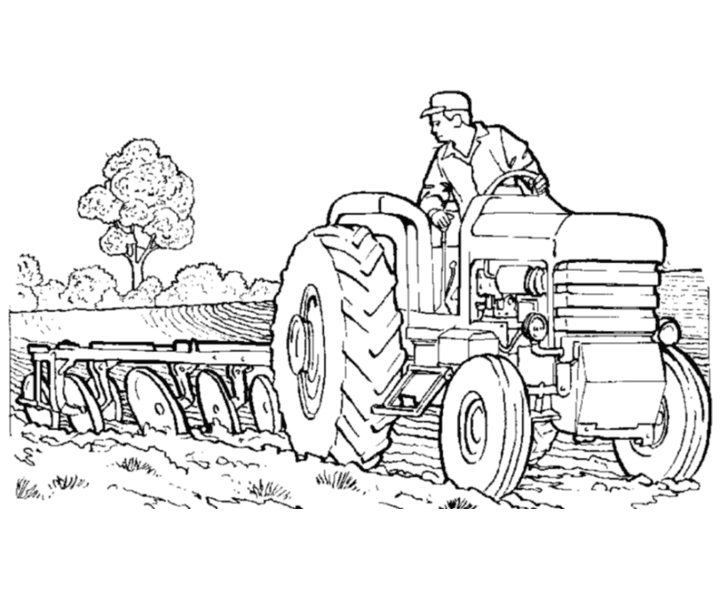 Drawing Tractor #141976 (Transportation) – Printable coloring pages