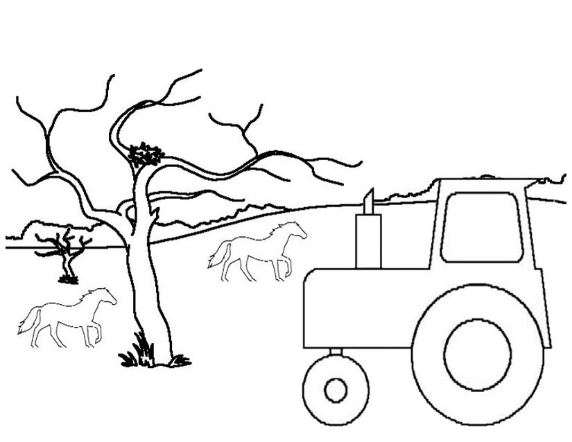 Coloring page: Tractor (Transportation) #141987 - Free Printable Coloring Pages