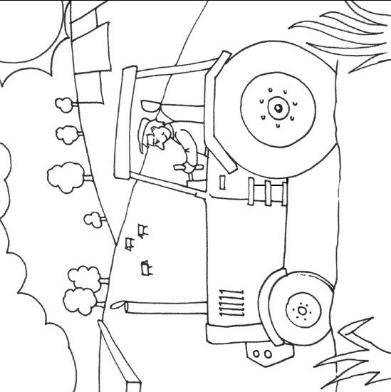 Coloring page: Tractor (Transportation) #142007 - Free Printable Coloring Pages