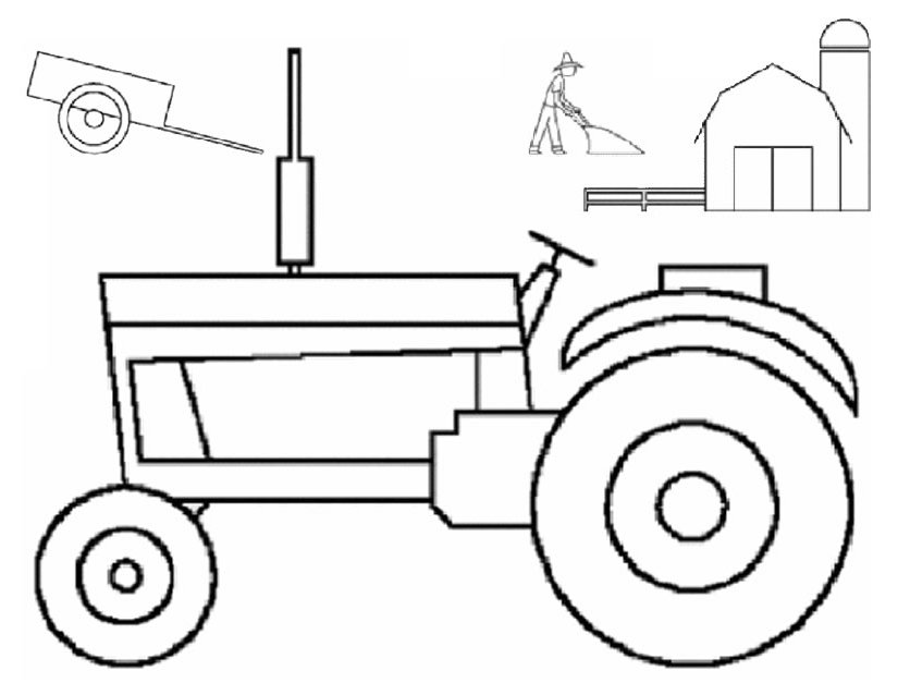Coloring page: Tractor (Transportation) #142009 - Free Printable Coloring Pages