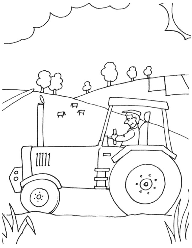 Coloring page: Tractor (Transportation) #142011 - Free Printable Coloring Pages