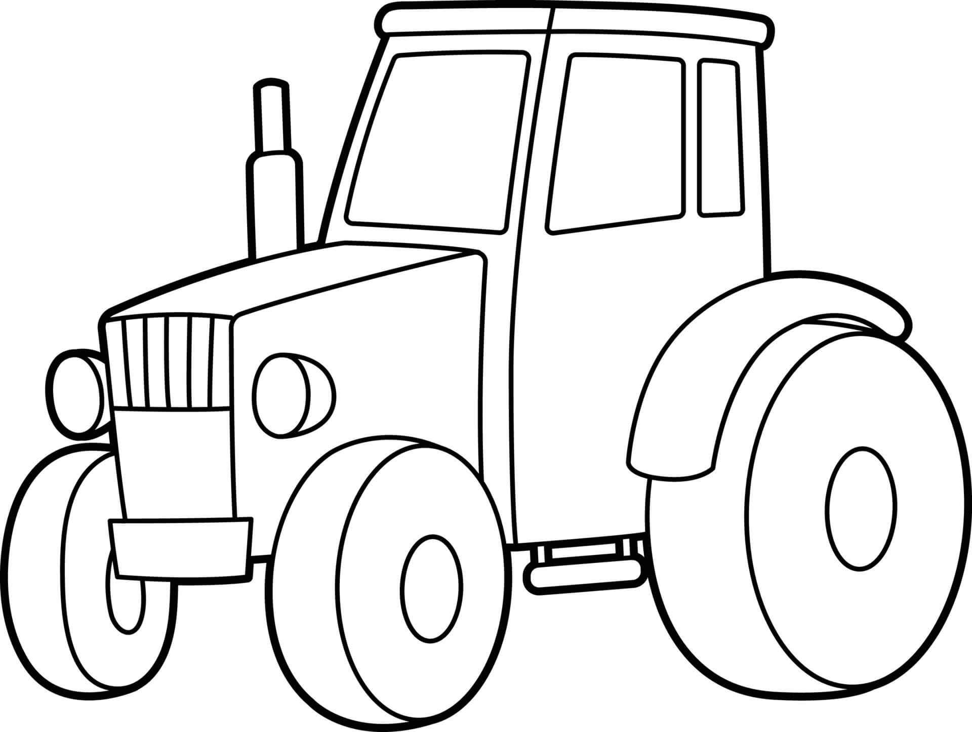 Free printable Tractor coloring page #172579 from Transportation collection Free printable Tractor coloring page #172579 from Transportation collection