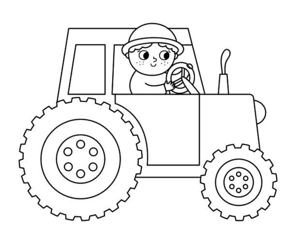 Free printable Tractor coloring page #172584 from Transportation collection