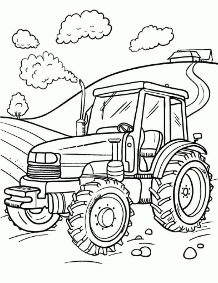 Free printable Tractor coloring page #172588 from Transportation collection
