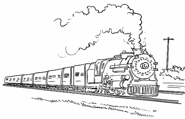 Coloring page: Train / Locomotive (Transportation) #135034 - Free Printable Coloring Pages