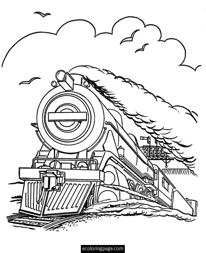 Coloring page: Train / Locomotive (Transportation) #135051 - Free Printable Coloring Pages