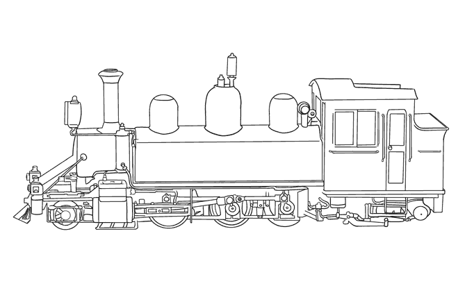 Coloring page: Train / Locomotive (Transportation) #135054 - Free Printable Coloring Pages