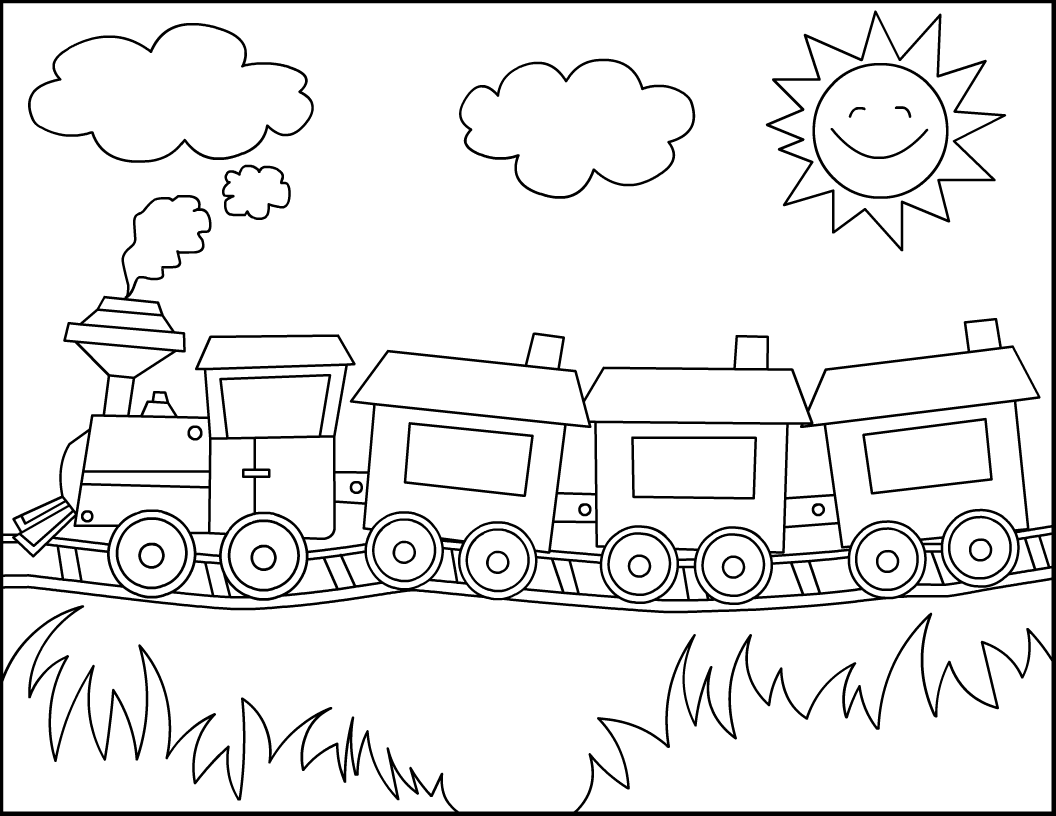 Coloring page: Train / Locomotive (Transportation) #135056 - Free Printable Coloring Pages