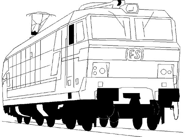 Coloring page: Train / Locomotive (Transportation) #135096 - Free Printable Coloring Pages