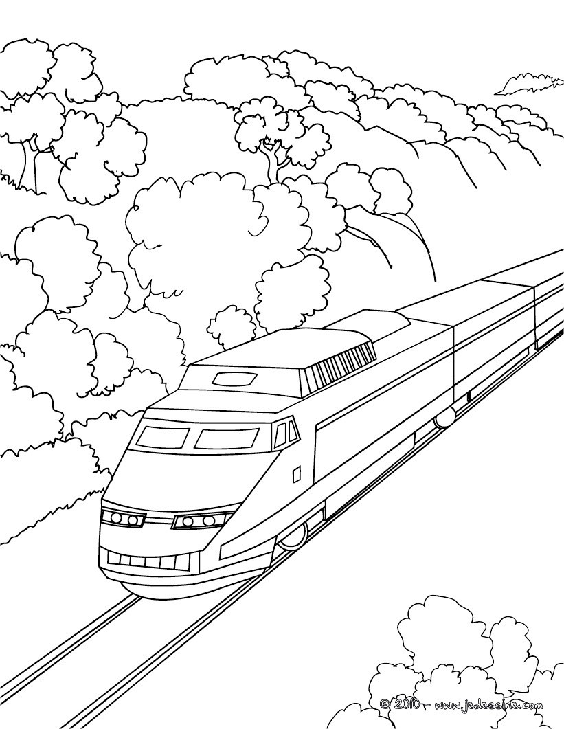 Coloring page: Train / Locomotive (Transportation) #135127 - Free Printable Coloring Pages