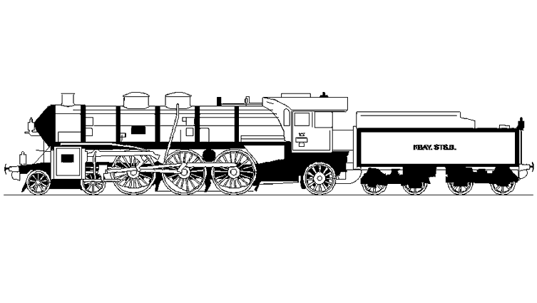 Train / Locomotive #135142 (Transportation) - Printable ...