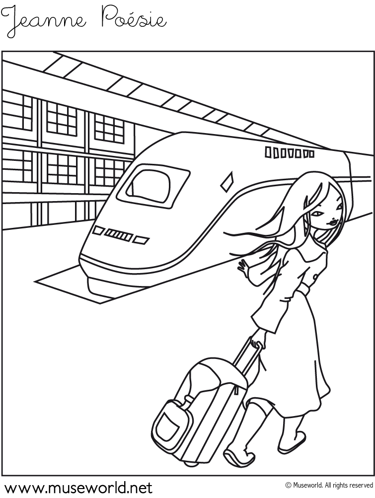 Coloring page: Train / Locomotive (Transportation) #135218 - Free Printable Coloring Pages