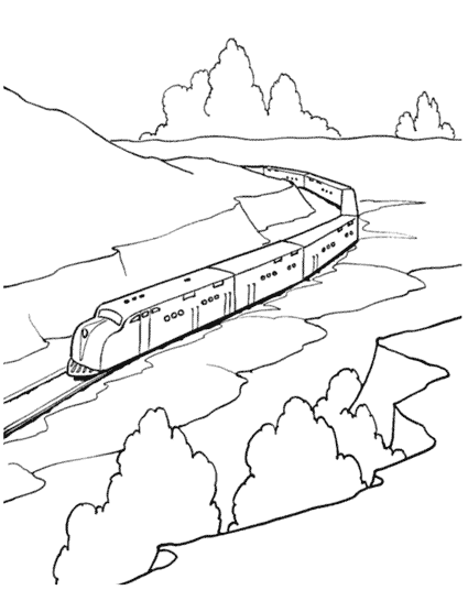 Coloring page: Train / Locomotive (Transportation) #135222 - Free Printable Coloring Pages